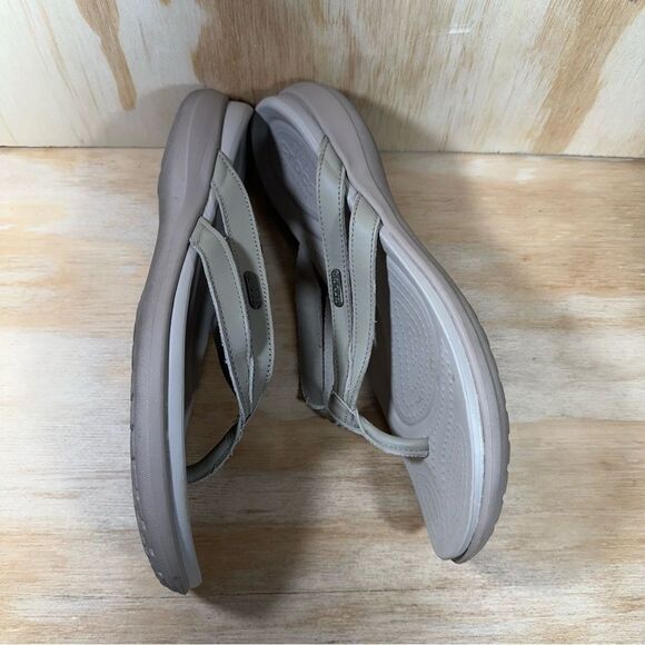 Crocs Beige Sandals Women’s Size 11 - Picture 3 of 6